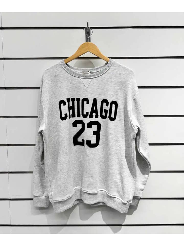 Chilli Girl Collection – wholesale Sweatshirt - Dam – Chicago 23 sweatshirt med rund halsringning4