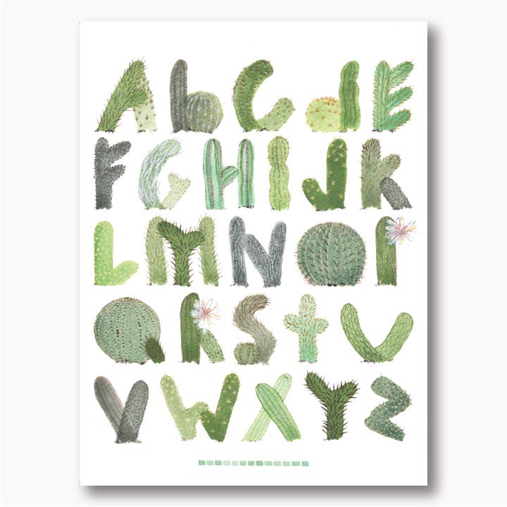 Cactabet Print for wholesale by Sophie Tivona Paper