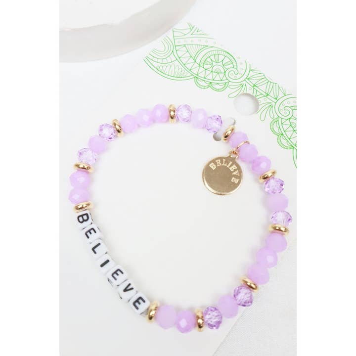 MIX COLOR BELIEVE Beaded Bracelet for wholesale on Faire