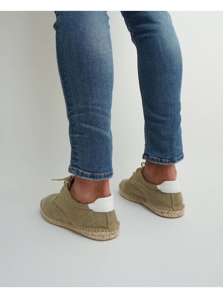 The Hundred Shoes - Wholesale Loafers - Men's - Alpargata Cordon Lona Beige1