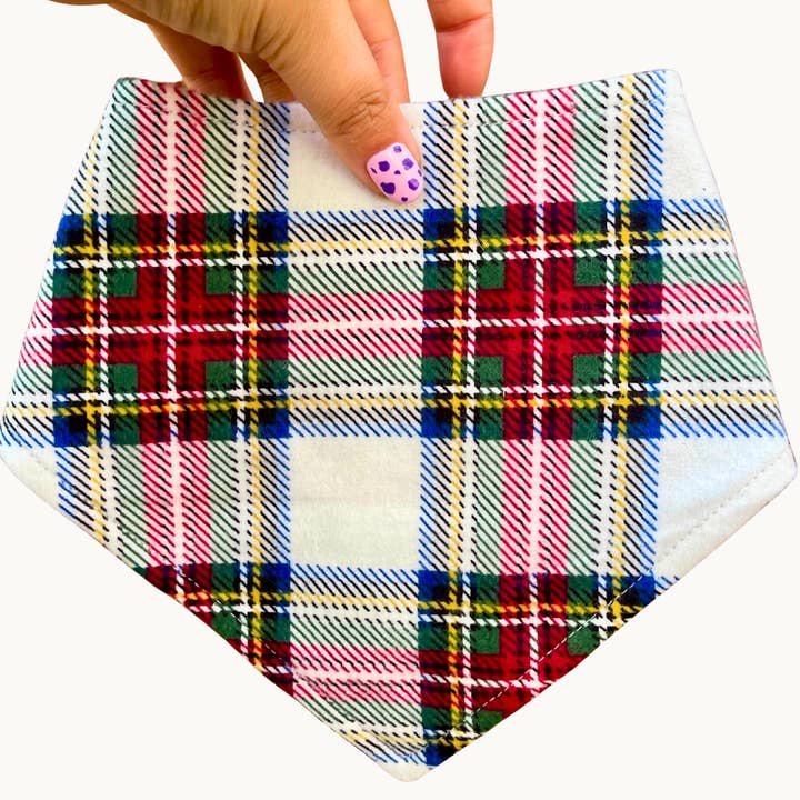 Après Bark Dog Bandana – Holiday Plaid Scarf – Eco-Friendly for wholesale by Very Vintage Designs