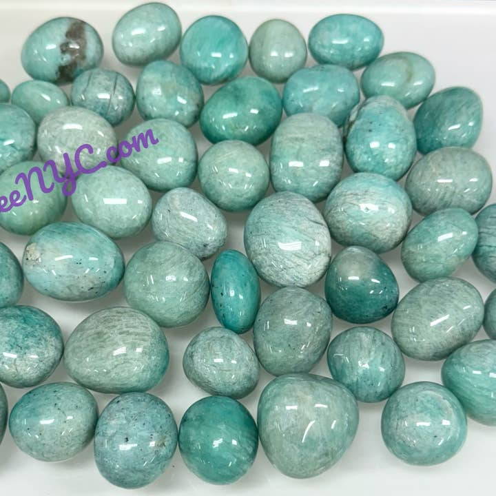 KayleeNYC - Wholesale Spiritual Stone/Crystal - 2 Lbs Natural Amazonite Tumble Healing Energy