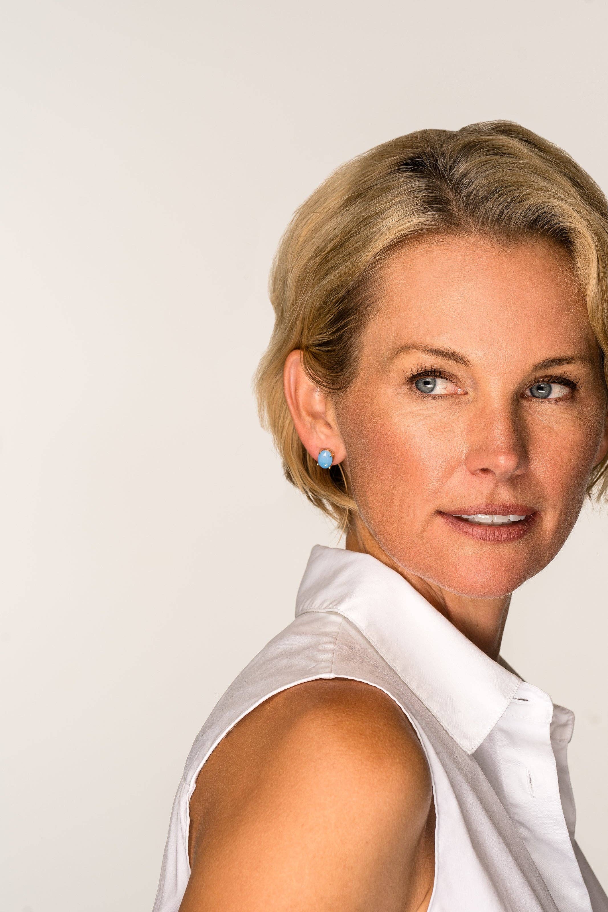 Violet & Brooks - Vente Clous d'oreille - Boucles d'oreilles à tige en cristal étincelant Mia7