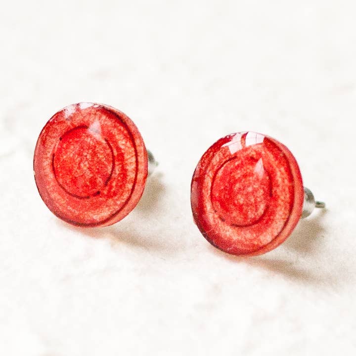 Oorbellen met rode bloedcel/verpleegkundige of dokter waardering cadeau voor wholesale door Poptone Co.