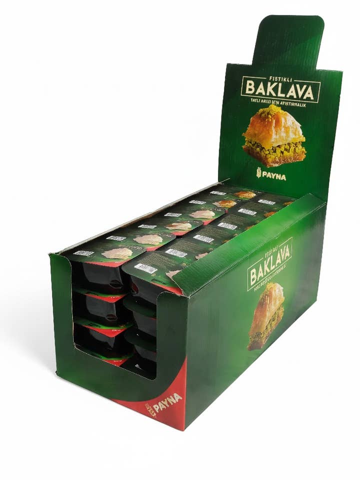 Boîte Familiale de Baklava à la Pistache Payna 48 Tranches Turc Halal pour la vente par Aladdin