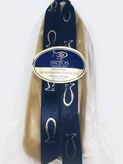 Bottarga Stefos Bros & Co. from Greece Kosher Avgotaraho "The Art of Seafood" 3 ~ 4.23 oz for wholesale by Duke's Gourmet