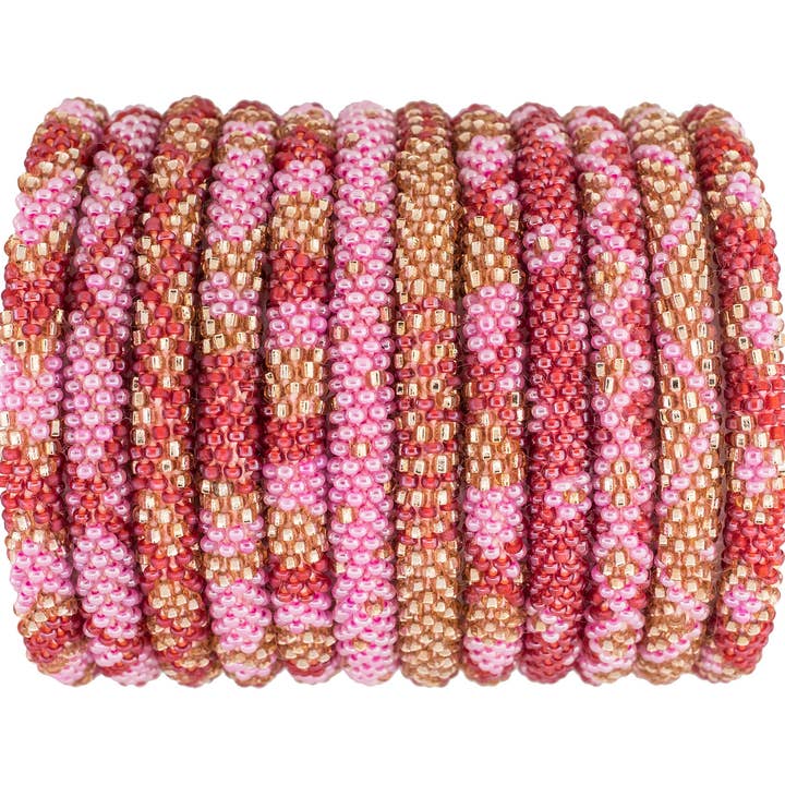 Original Roll-On® Bracelets - Hibiscus Set of 12 for wholesale by Aid Through Trade