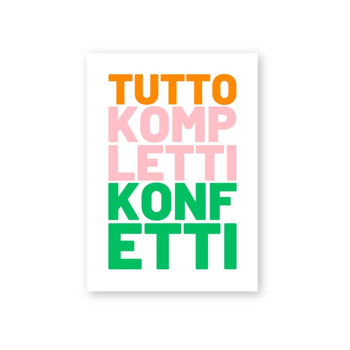 HERR&FRAUHEMPEL - Wholesale Postcard - Postcard - TUTTO KOMPLETTI CONFETTI2