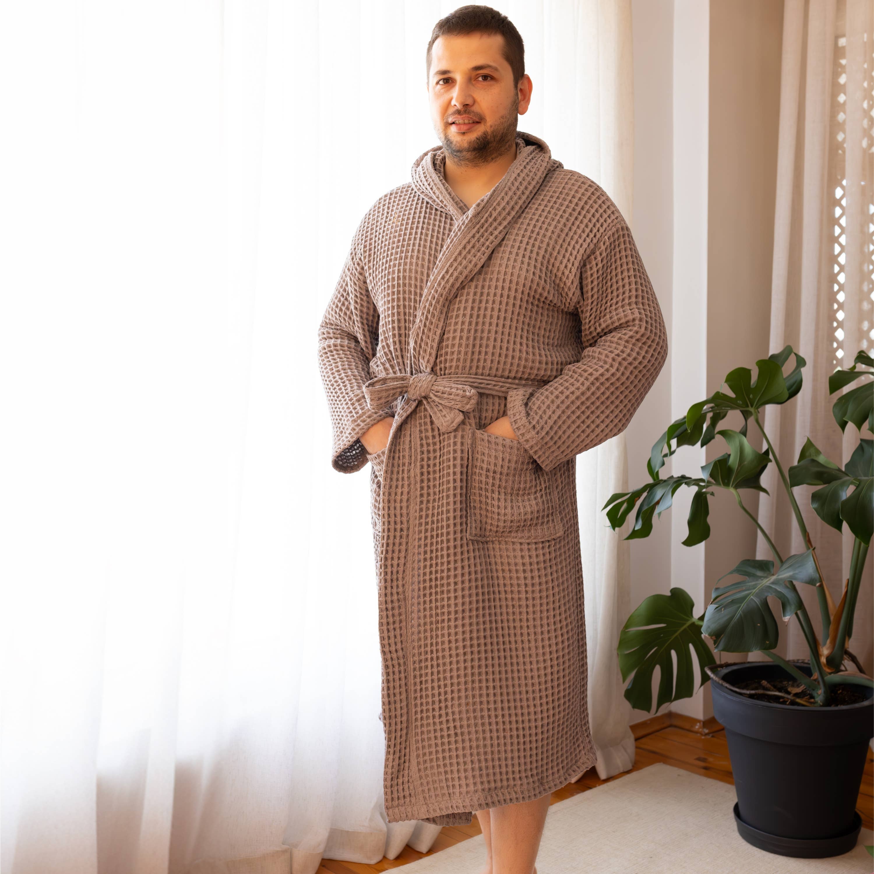 Vivamaison – Engroshandel Morgenkåbe - Unisex – Premium Vaflet Bomuld Badekåbe, Unisex Spa Komfort125