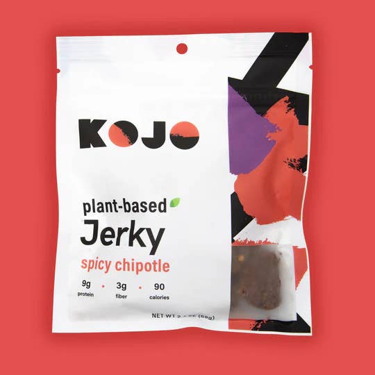 Kojo Jerky - Wholesale Jerky - Kojo Vegan Jerky Spicy Chipotle Plant-Based Jerky - 2.4 oz