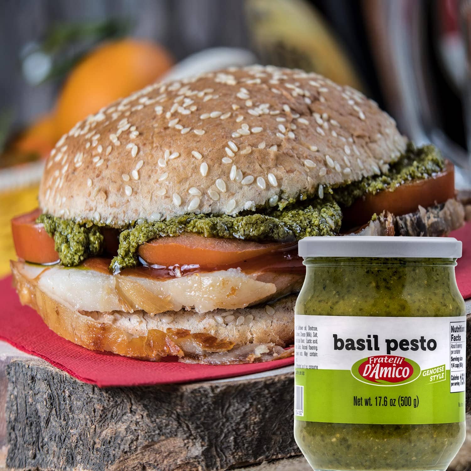 Wholesale Italian Food - Wholesale Pesto - Fratelli D'Amico Basil Pesto, Pesto Genovese 4.6 oz4