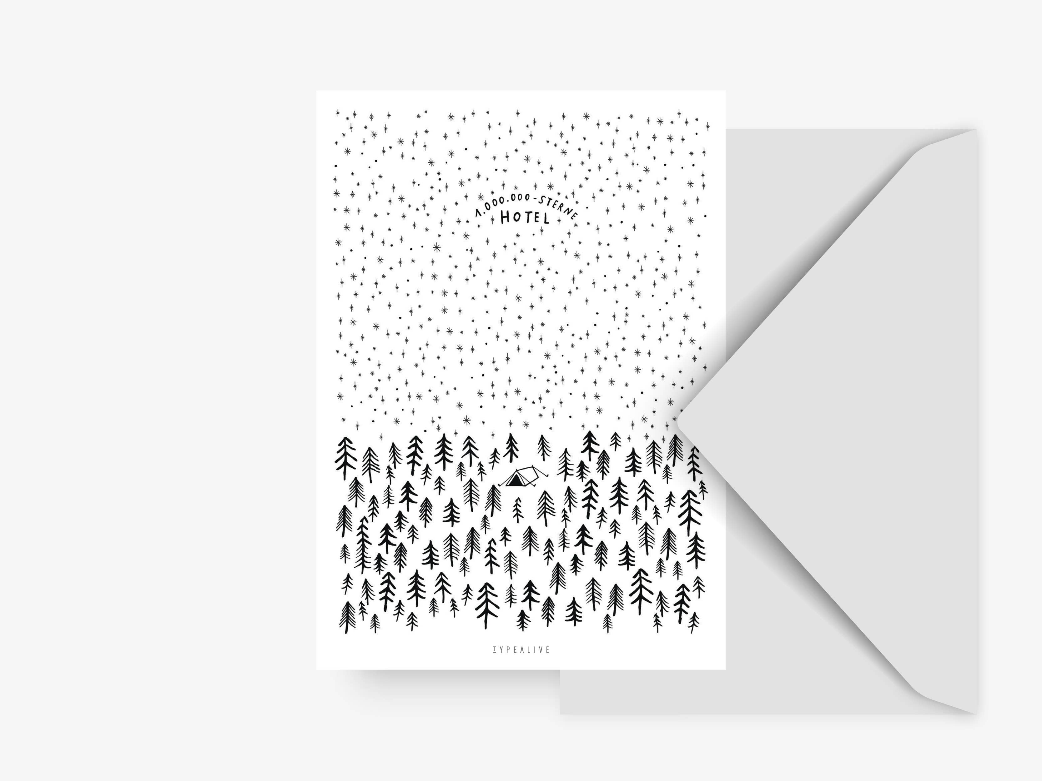 typealive – Postal por atacado – Cartão postal / 1.000.000 de estrelas0