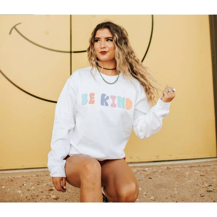 Be Kind Sweatshirt for wholesale by Letters and Lucy