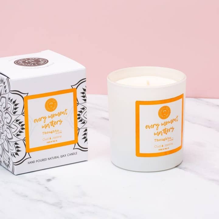 Every Moment Matters Scented Candle 30cl Copper - Oud & Jasmine for wholesale by It's The Thought