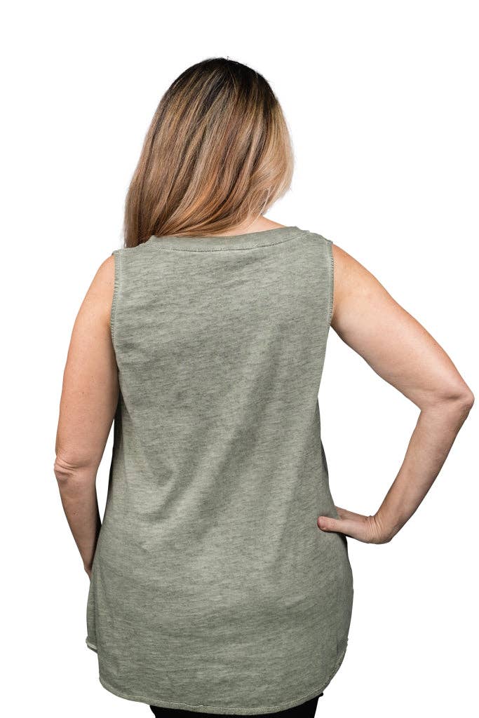 TINA Stephens Italy/Tees By Tina - Wholesale Tunic - Women's - Mona Linen Front/Cotton Back Tank (BT118)9