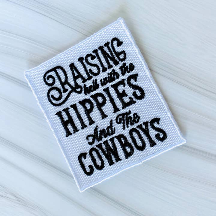 R & R Stitched - Wholesale Patch - Raising hell with the hippies and the cowboy's patch4