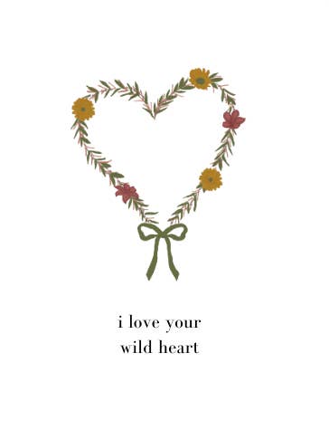 Wildflower Heart Greeting Card for wholesale by Cruisin' + Campfires