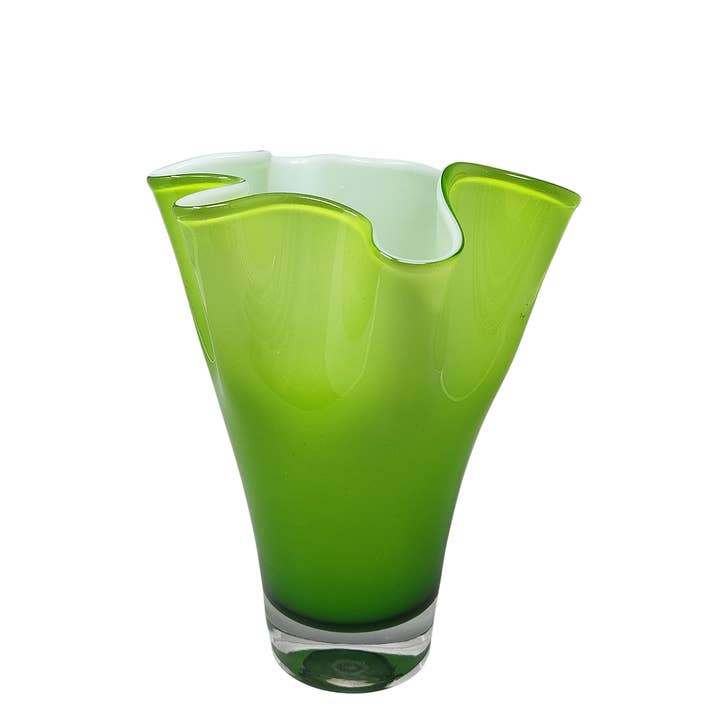Vase Vert Étonnant des Années 1960 "Fazzoletto" Par Ca' Dei Vetrai pour la vente par MadInteriorArt