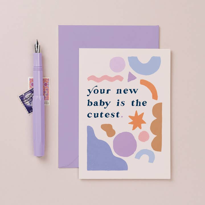 Sister Paper Co. - Wholesale Baby Card - Cutest New Baby Card | Gender Neutral Baby Card | Rainbow