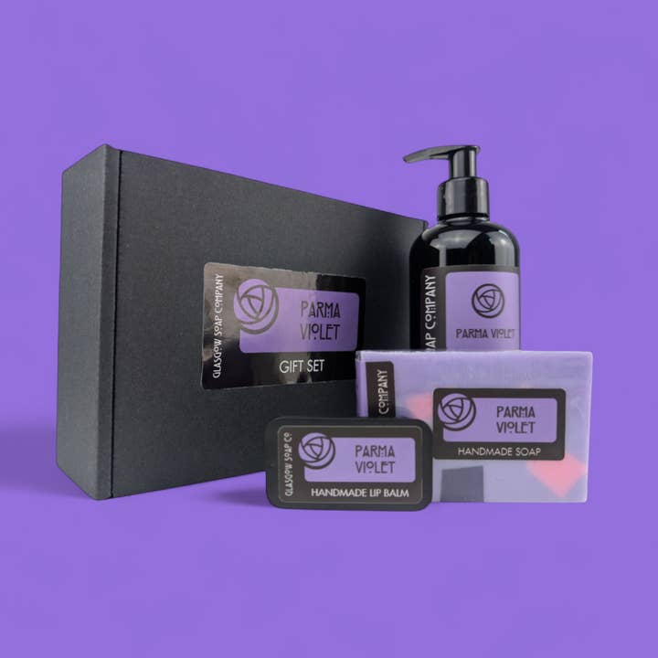 Parma Violet Gift Set for wholesale by Glasgow Soap Company Ltd