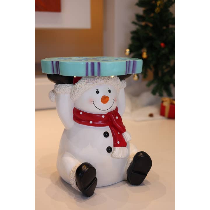 Hi-Line Gift Ltd. - Wholesale Christmas Decoration - Lighted Snowman Christmas Side Table Décor