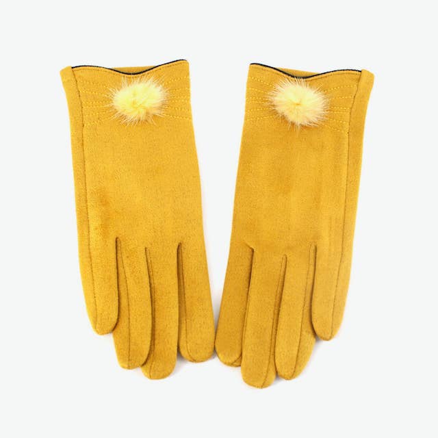 Pretty Persuasions – Luvas - Mulher por atacado – A23065 Luvas Helena c/ Pom Pom Pequeno5