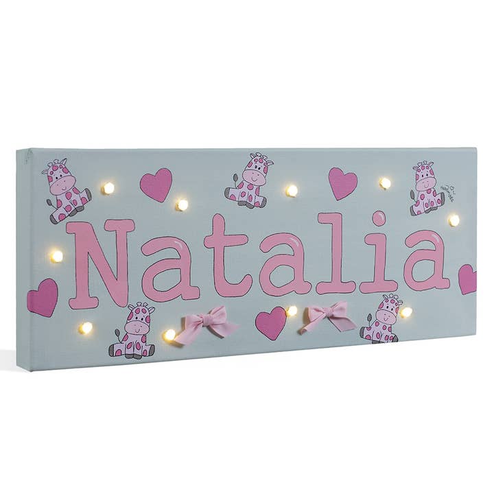 Giraffer & Hjerter Led Lys lærred for engroshandel hos Heartmade