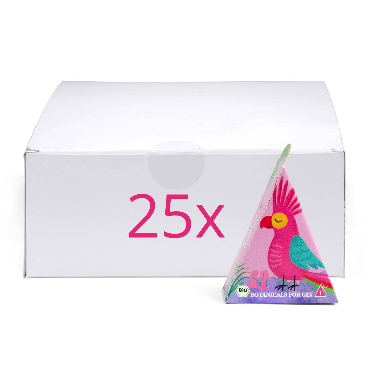 Royal Nature GmbH & Co. KG - Vendita all'ingrosso Mix/sciroppo per cocktail - Botanicals per Gin Mela Ibisco Mirtillo BIO 25 Piramidi1