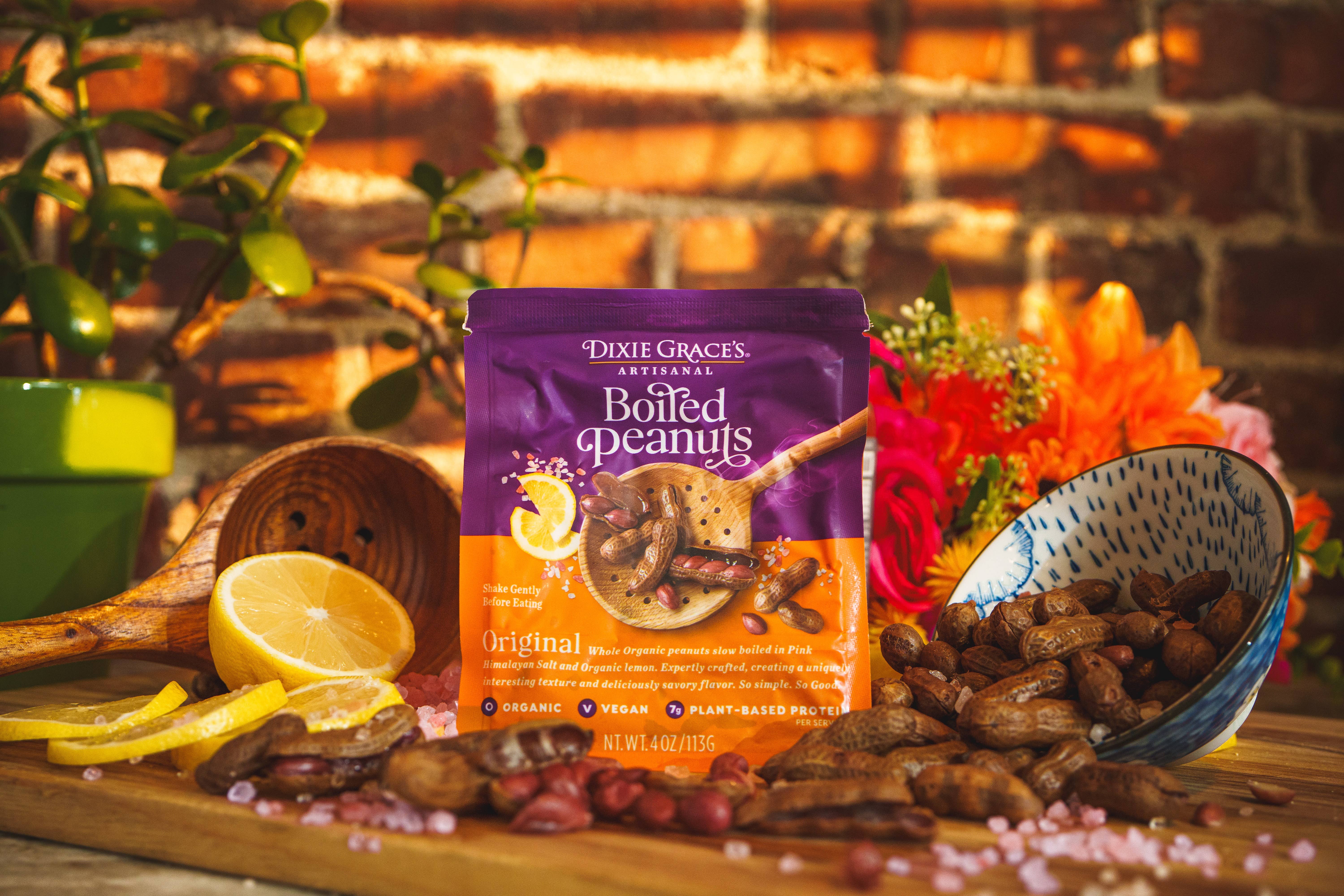 Dixie Grace's Boiled Peanuts - Wholesale Nuts - Dixie Grace's Boiled Peanuts 4oz Original - 12-ct Case3