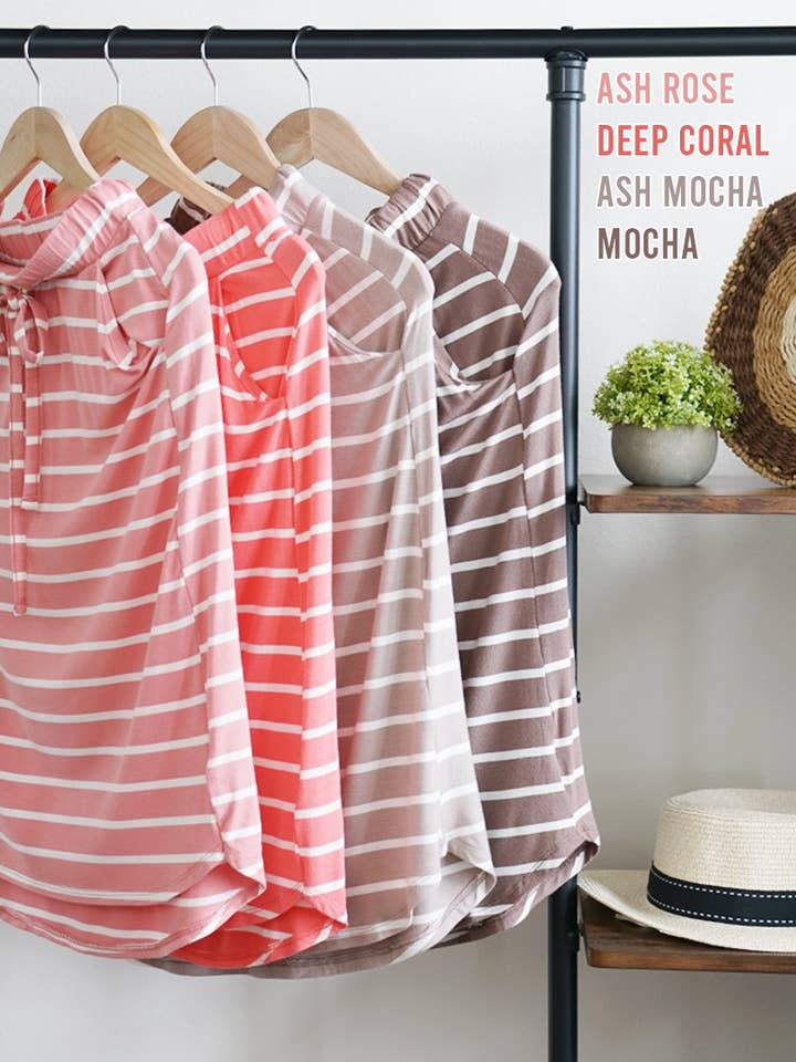 42POPS - Wholesale Skirt - Women's - ",,...Stripe Self Tie Tulip Hem Skirt