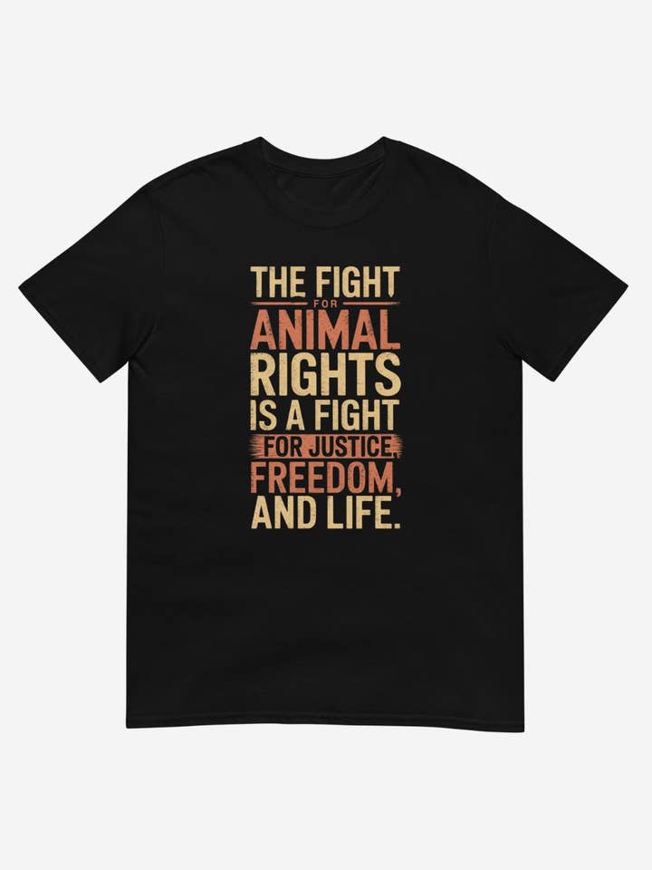 T-shirt unisex The Fight for Animal Rights per la vendita all'ingrosso da parte di Plant Babes