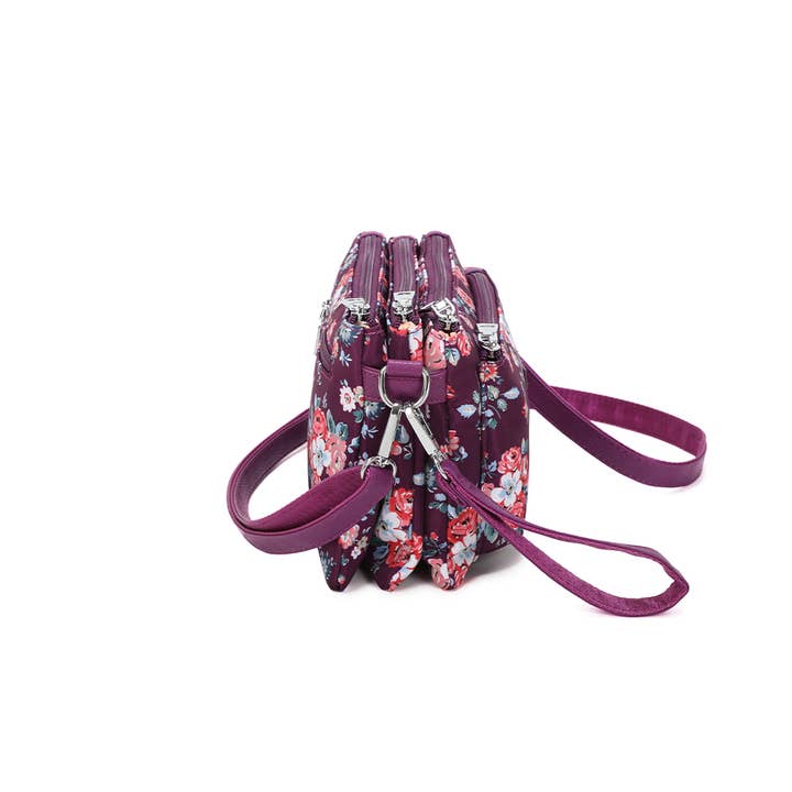 Strathurie – wholesale Crossbody bag – Women's – Strathurie Floral Crossbody Purse Bag White4