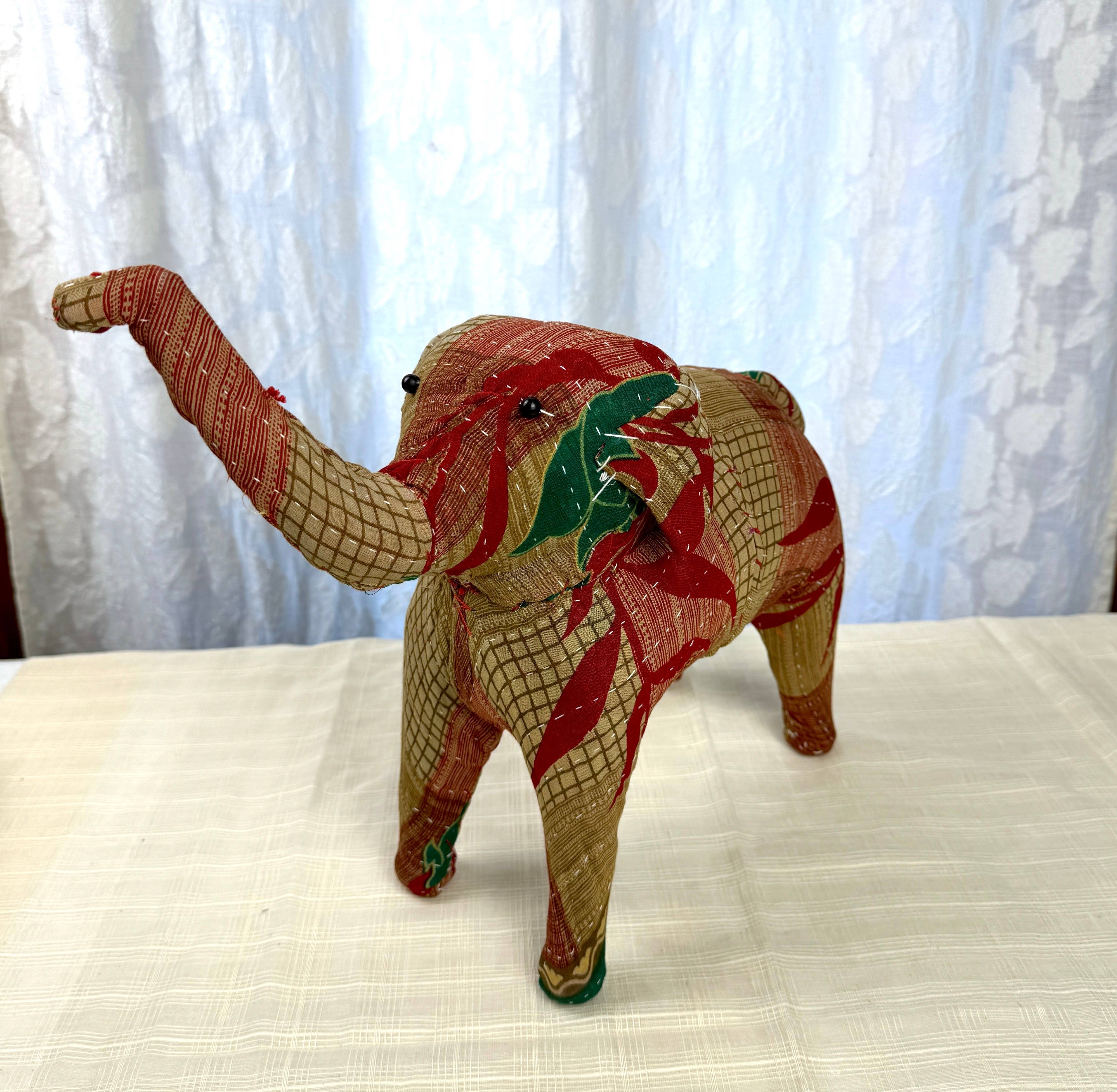 Tesoros Trading Company - Wholesale Decorative Figurine - Large Assorted  Kantha Elephant Figure, India5
