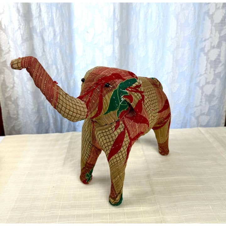 Tesoros Trading Company - Wholesale Decorative Figurine - Large Assorted Kantha Elephant Figure, India5