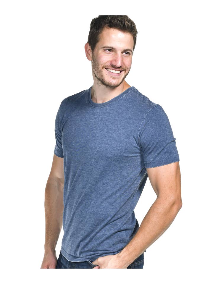 U.S. Apparel - Wholesale T-Shirt - Men's - Unisex Fit Jersey Crew Neck Tee W/ Lt. Burnout Wash5