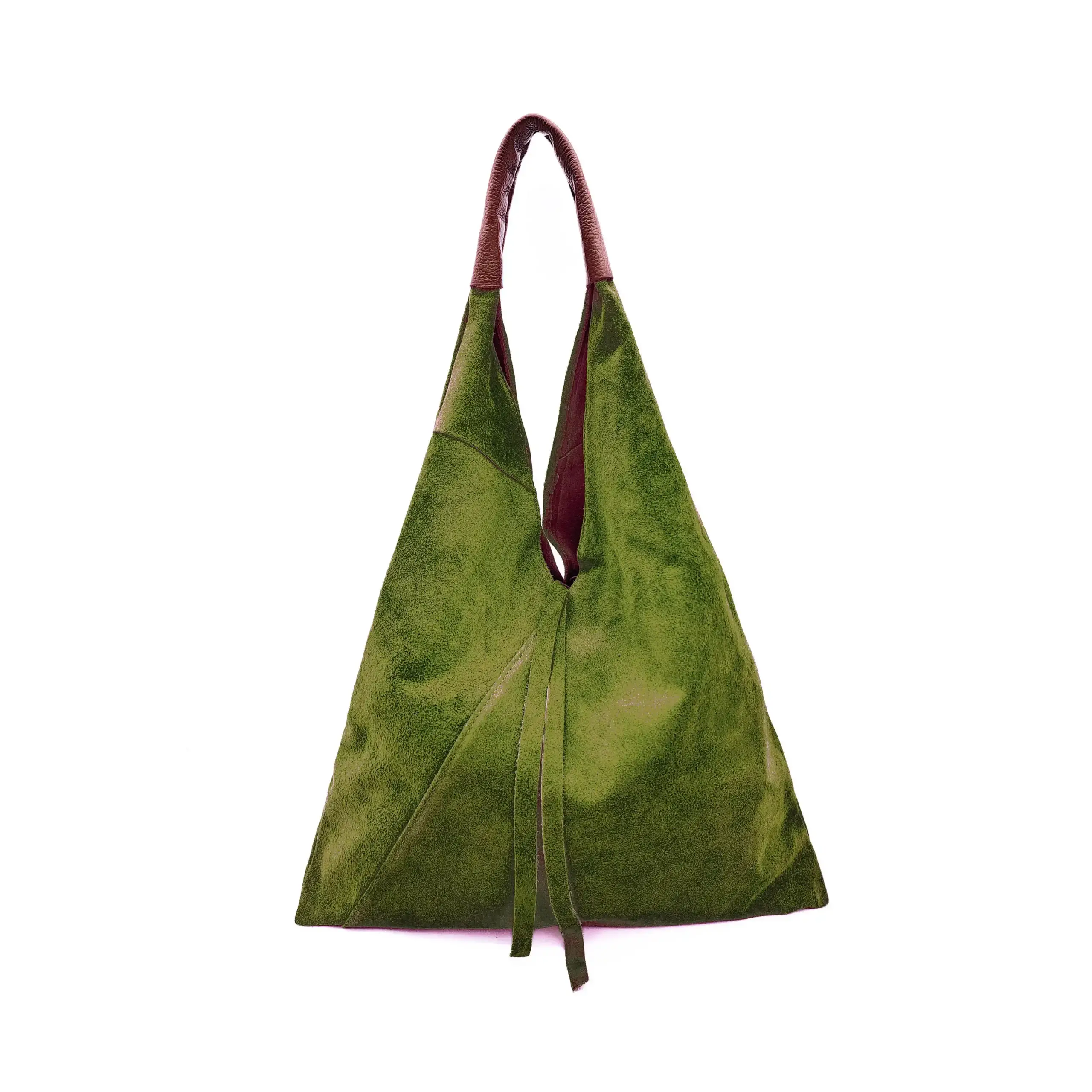 Ellas Trading - Wholesale Shoulder Bag - Women's - Drawstring Slouchy Italian Suede Tote Bag with Purse5