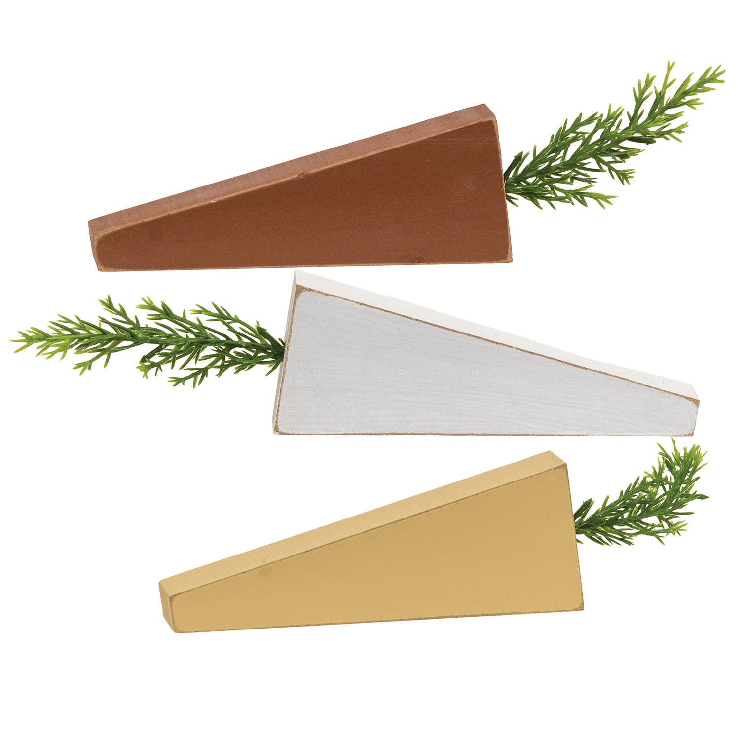 Col House Designs - Wholesale Decorative Tabletop Object - Wooden Deco Carrot, 3 Assorted0