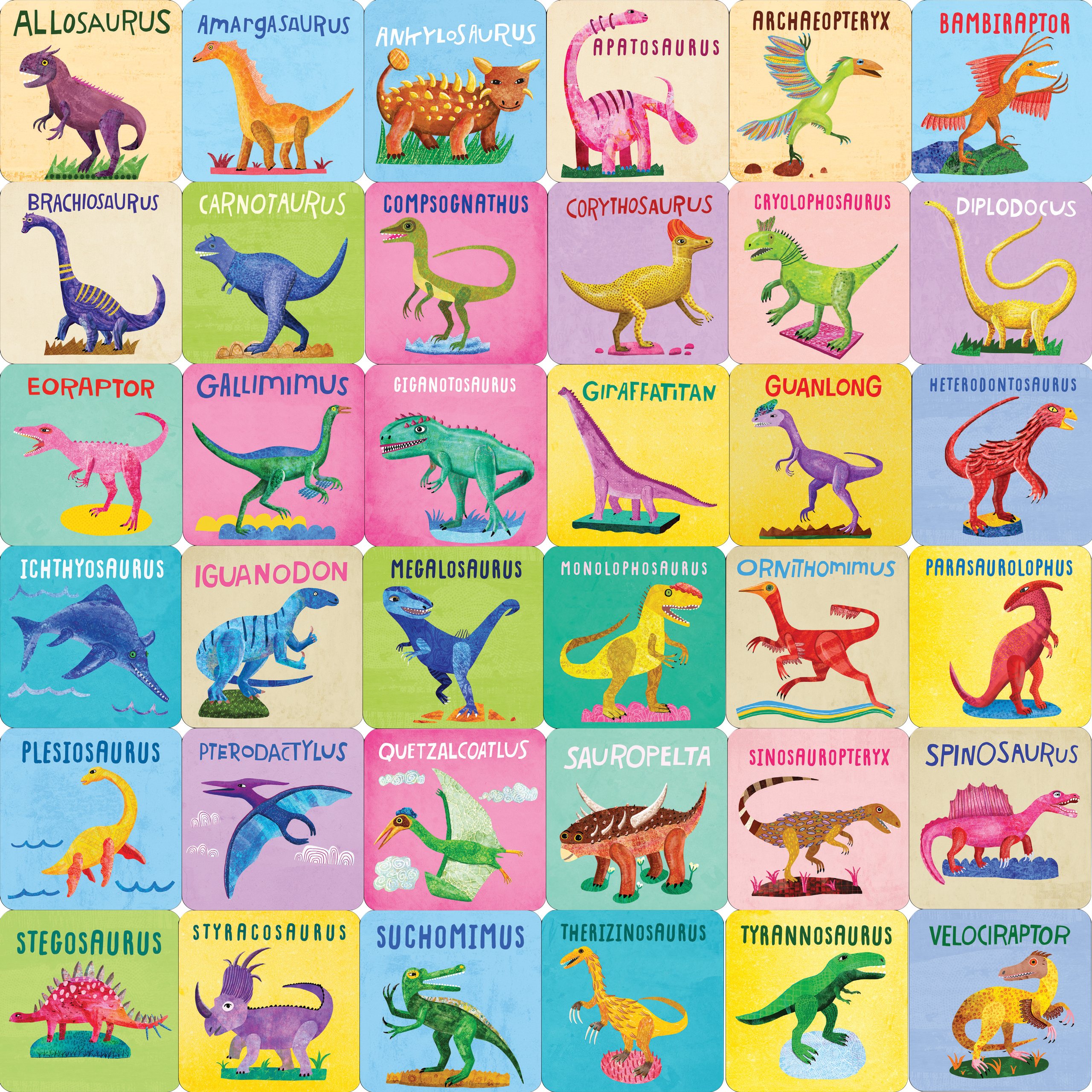 Peter Pauper Press - Wholesale Learning Cards - Kids & Baby - Dinosaurs Memory Match Game (Set of 72 cards)1