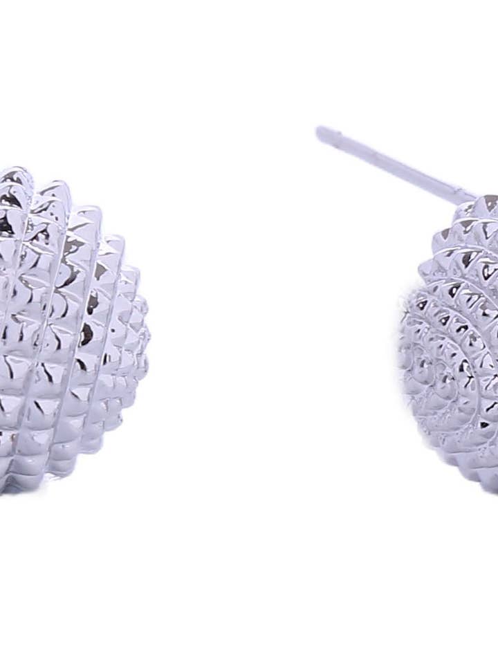 SJE310582 14K Matte Caviar Post Earrings for wholesale by MiMi Wholesale