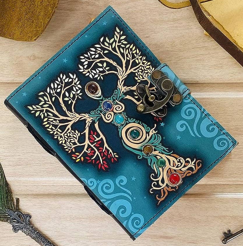 VPS Stones Inc. - Wholesale Journal/Diary - Vintage Leather Journal Mother of Earth Gemstone TOL2