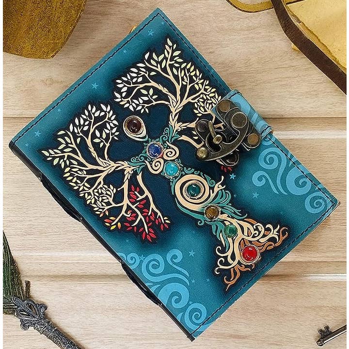 VPS Stones Inc. - Wholesale Journal/Diary - Vintage Leather Journal Mother of Earth Gemstone TOL2