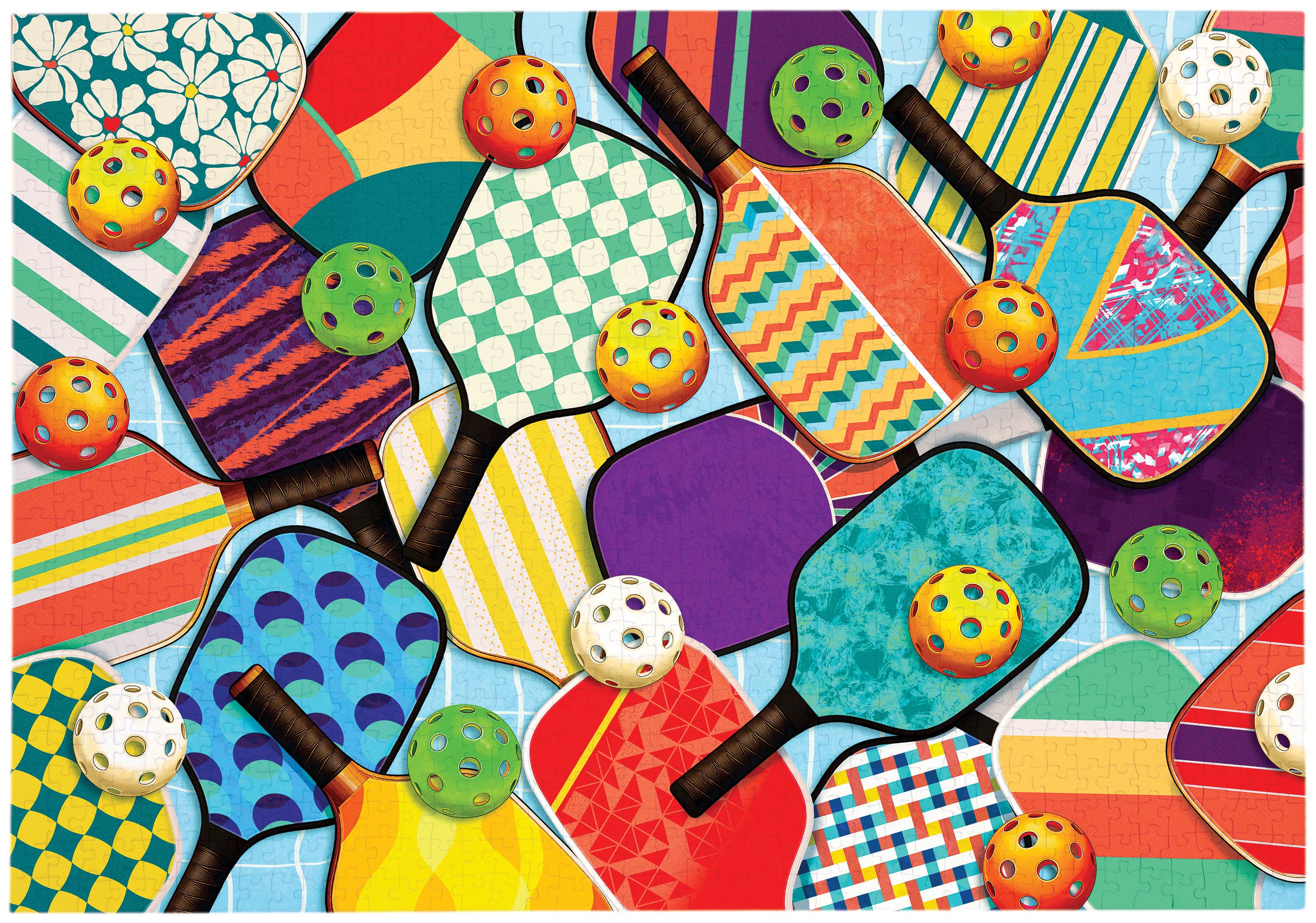 Gift & Garden by Carson - Wholesale Puzzle - Adult - "Pickleball Paddles" 1000 piece Puzzle0