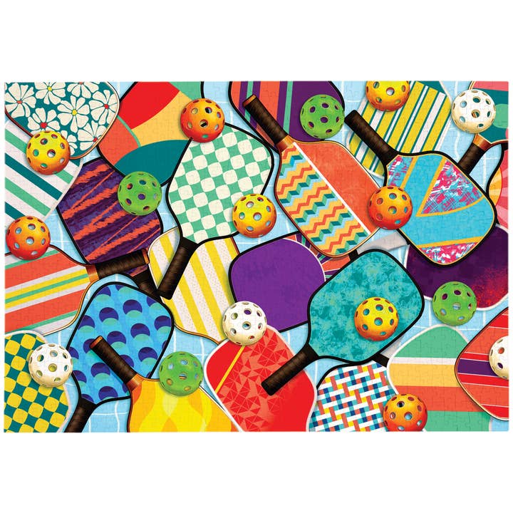 Gift & Garden by Carson - Wholesale Puzzle - Adult - "Pickleball Paddles" 1000 piece Puzzle