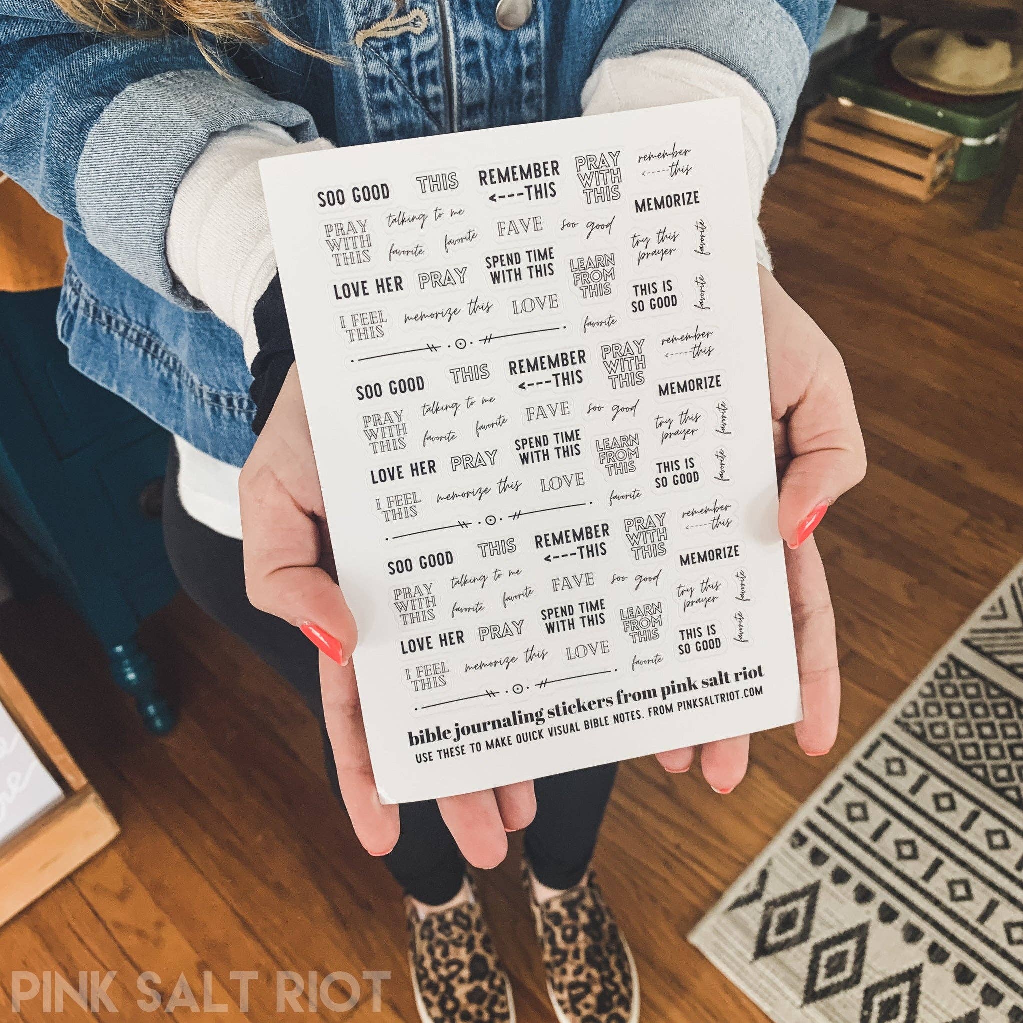 Pink Salt Riot - Wholesale Sticker - Bible Journaling Sticker Sheet
