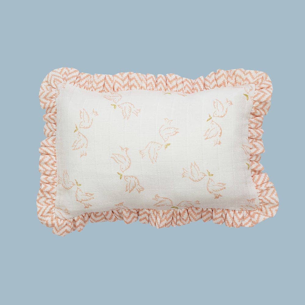 Willa and the Bear - Wholesale Pillow/Cushion - Kids & Baby - Muslin Ruffle Mini Pillow0