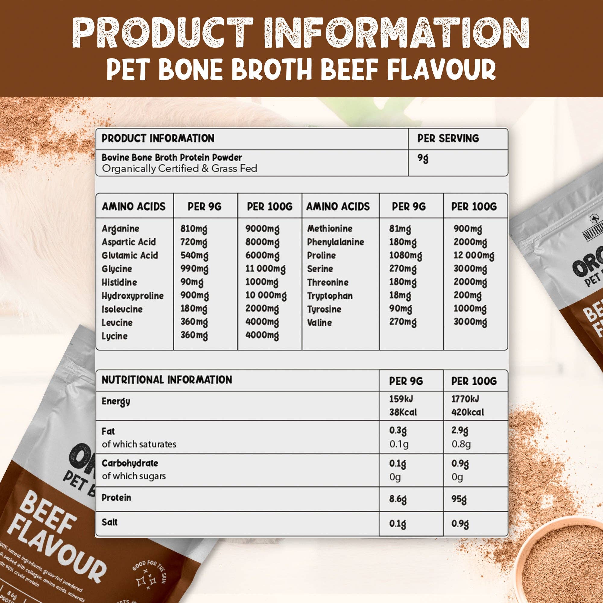 OurPetsLife - Vente Nourriture – chien - Bouillon d’os en poudre pour animaux4