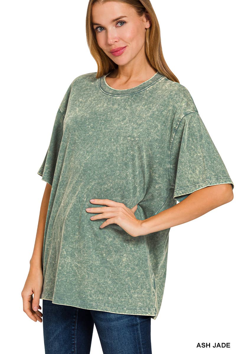 42POPS – wholesale T-shirt – women's – "._ SI-25351 Vintage Washed Short Sleeve Top As shown74