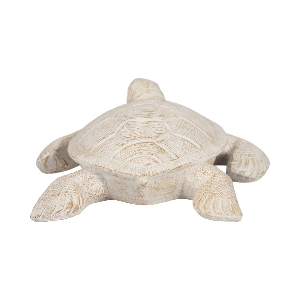 Sagebrook Home - Wholesale Decorative Figurine - Decorative Figurine - Ivory Resin Solid Sea Turtle. 10 in.7