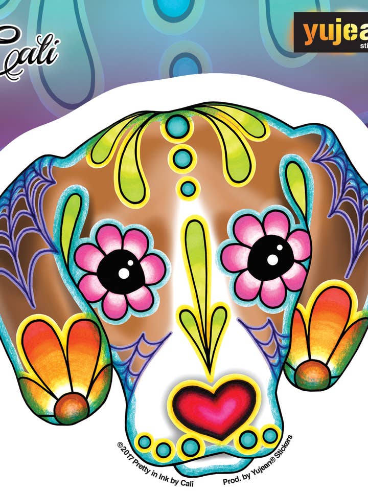 Pegatina Beagle de Cali para puerta de entrada/exterior-JA742 para venta al por mayor de Yujean