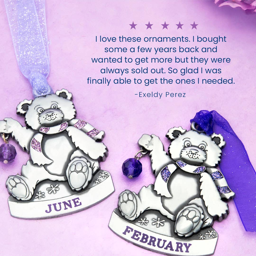 Gloria Duchin - Wholesale Ornament - Birthstone Bear Ornament12